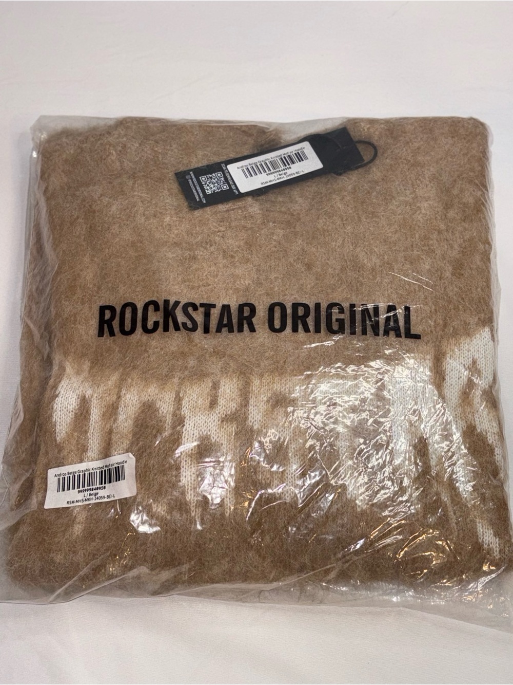 Andros Brown Graphic Knitted Hoodie